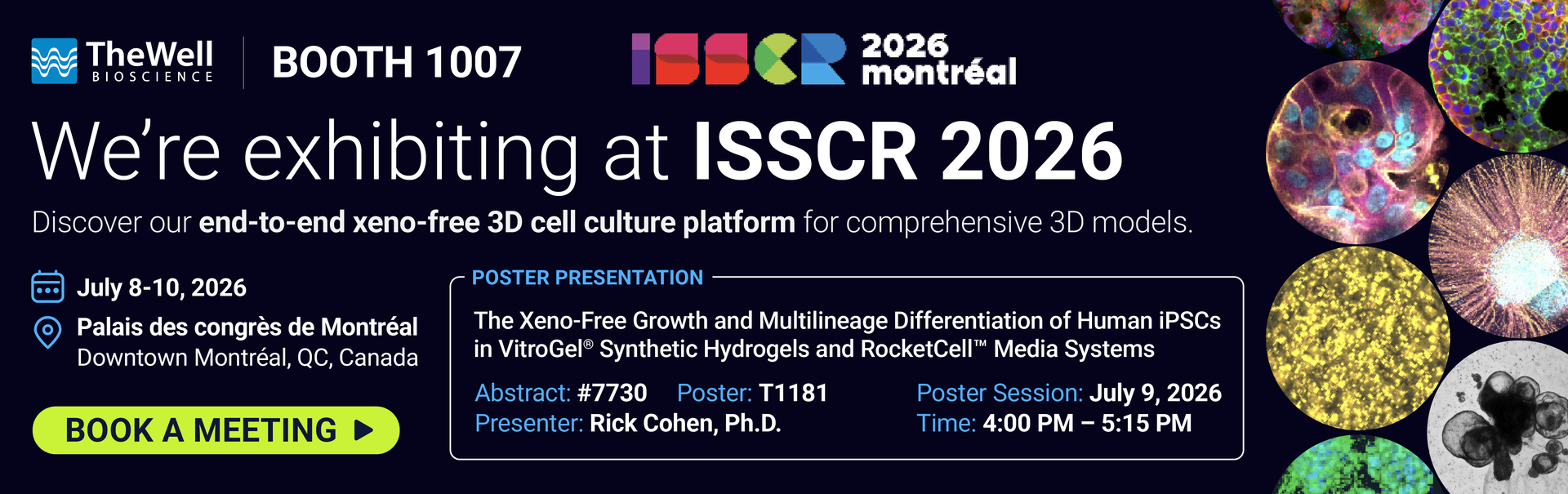 We're exhibiting at ISSCR 2026